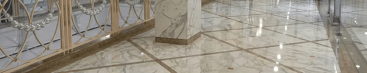 Beautiful marble floor professionally installed in Arvada, CO